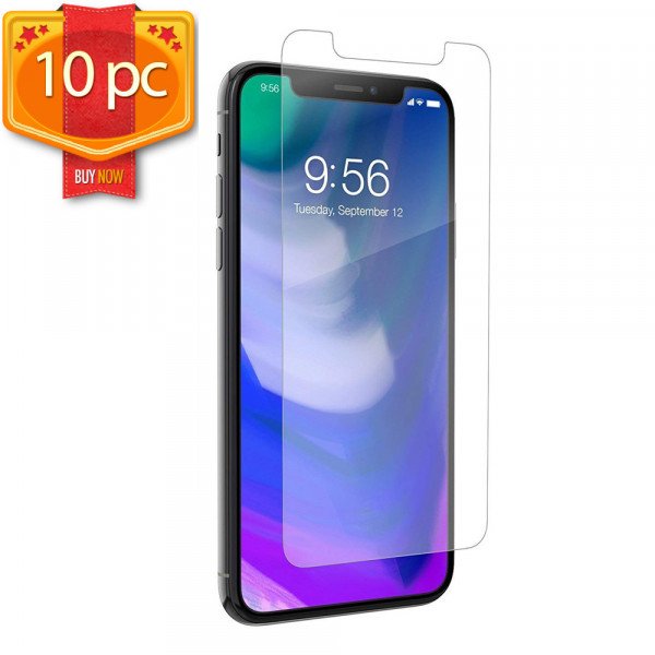 Wholesale 10pc Transparent Tempered Glass Screen Protector for iPhone 11 Pro Max (6.5in) / XS Max (Clear)